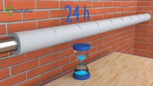Монтаж трубной теплоизоляции Thermaflex с дополниельной фиксацией