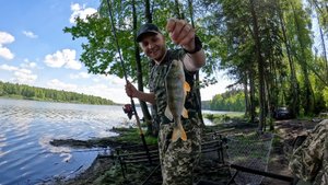 РЫБАЛКА В ГЖЕЛКЕ. Щука на костре. Сутки на природе