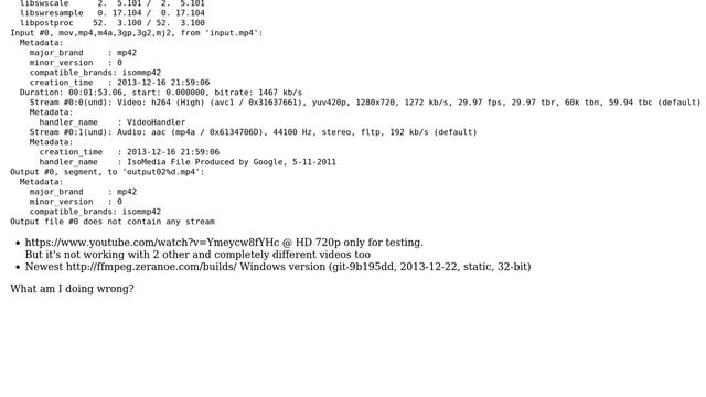 How to split videos with FFmpeg and -segment_times option? смотреть онлайн
