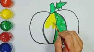 How to draw a pumpkin for children