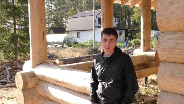 Строительство деревянного дома | СРУБ и КРЫША | Часть 2. смотреть онлайн