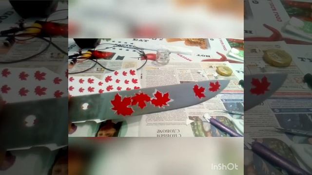 Травление на металле листьев клена. смотреть онлайн