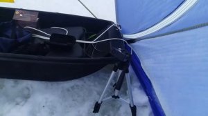 Рыбалка в полатке на пруду