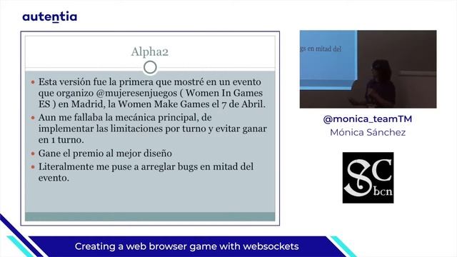 Creating a web browser game with websockets | Mónica Sánchez | Barcelona Software Crafters 2018 смотреть онлайн
