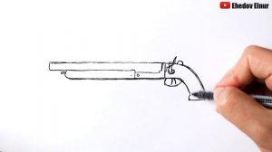 Как нарисовать Оружие M1873 обрез