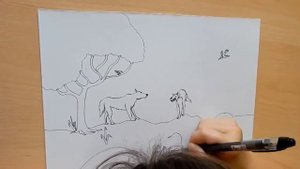 Чудо-ребенок! Настя рисует сложные композиции практически одной линией!