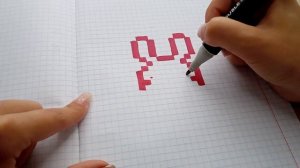 Рисунки по клеточкам. Как нарисовать милого зайчика ?