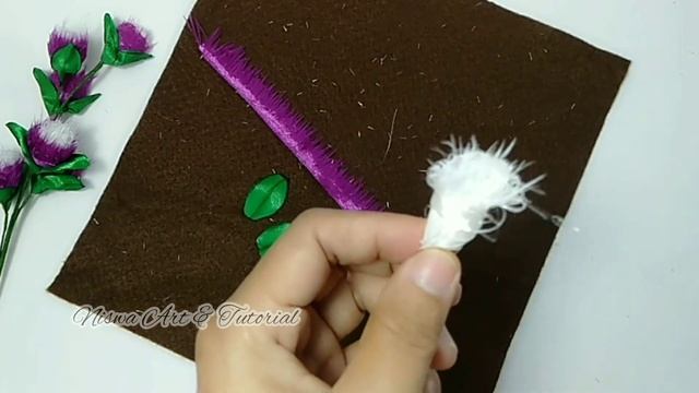 DIY| how to make satin ribbon flower easy | gomphrena globosa ribbon flower смотреть онлайн