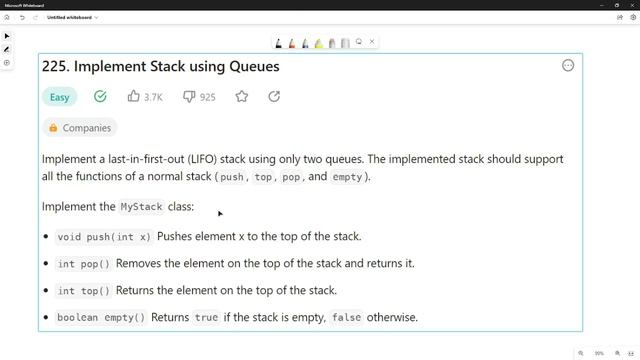 225. Implement Stack Using Queues - Python LeetCode Solution