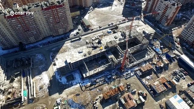 ЖК «Полюстрово Парк» — аэросъемка СПБГуру. Март 2017. смотреть онлайн