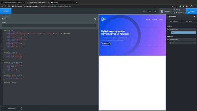 Oxygen Builder Custom Hero Section Tutorial Using Elements, Custom HTML, And CSS