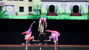 Цирковая студия "Икар" - Цирковой акробатический номер "Машкин двор"