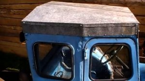 Ремонт крыши кабины Т40.