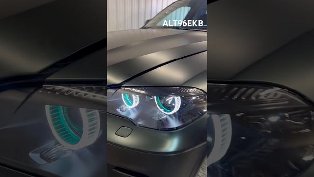 Тюнинг фар BMW X5E70. Изготовление дхо с зеленой вставкой. смотреть онлайн