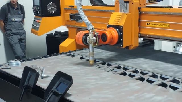 Портальная плазменная резка с 3D головкой для раскроя листового материала и снятия фаски