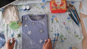 Рисунок акриловой краской по ткани. Рисунок на майке и футболке.