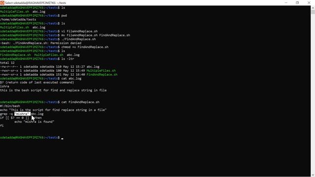 Bash script to Replace Strings across Files | grep and sed Commands смотреть онлайн