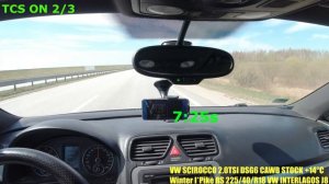 VW SCIROCCO 2.0 TSI 0-100 KM/H