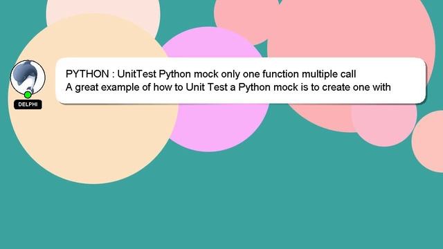 PYTHON : UnitTest Python mock only one function multiple call