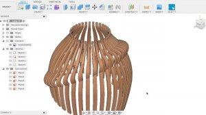 Уроки Fusion360: 3Dмоделирование абажура лампы. 3D modeling of a lampshade for cutting from plywood.