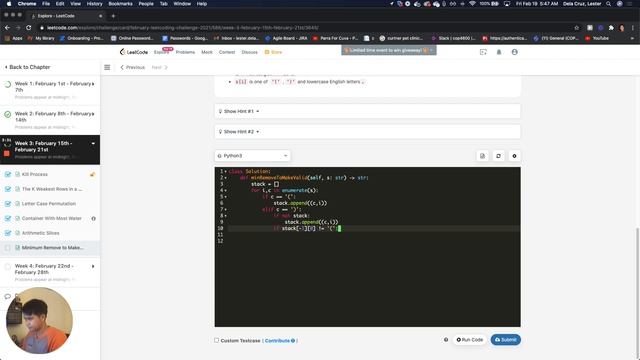 Leetcode: Minimum Remove to Make Valid Parentheses (Medium) смотреть онлайн
