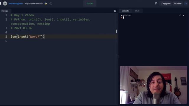 Python Day 1: print(), len(), input(), Concatenation, Nesting