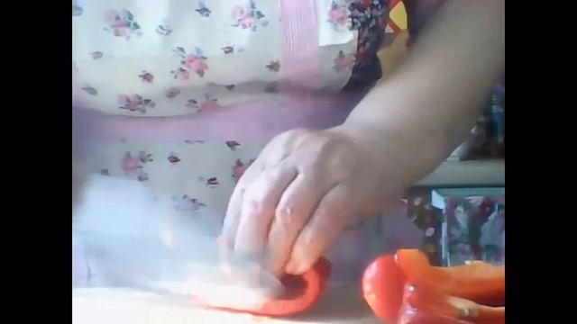 Салат из капусты с крабовыми палочками и болгарским перцем! смотреть онлайн