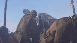 Боевая работа расчетов гаубиц Д-30