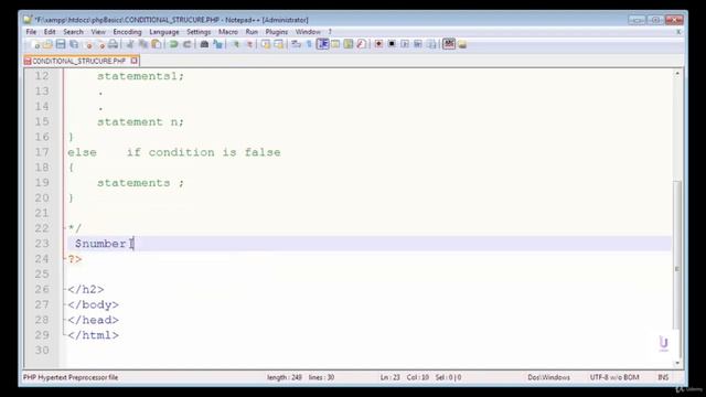 PHP for Absolute Beginner | PHP Programming Language | PHP Full Course Tutorial |If Else in PHP