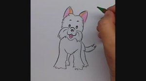 Как нарисовать собаку \\ милый щенок - рисунок // рисуем животных