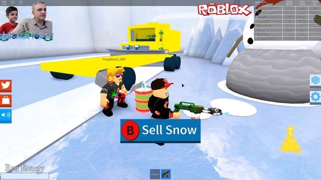 Роблокс. Снегоуборочная машина в симулятор уборщика снега | ROBLOX по русски. смотреть онлайн
