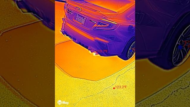 car exhaust on a doogee s98 pro thermal camera