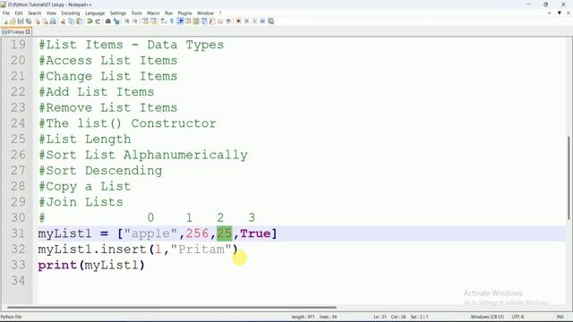 List in Python | Python for Beginner | Add Remove Change Access Sort List Items | Python Tutorial