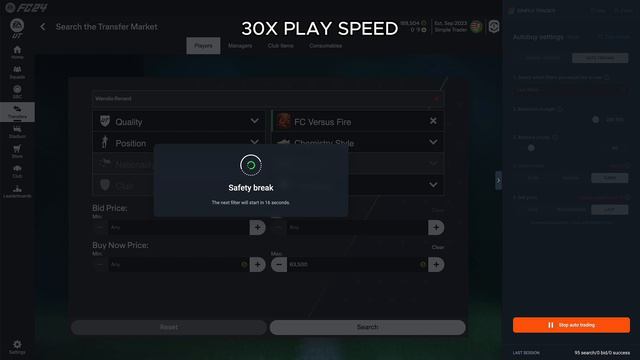 FC 24 Sniping Bot: Fully Auto Trading: First Test Video With 8k Passive Profit