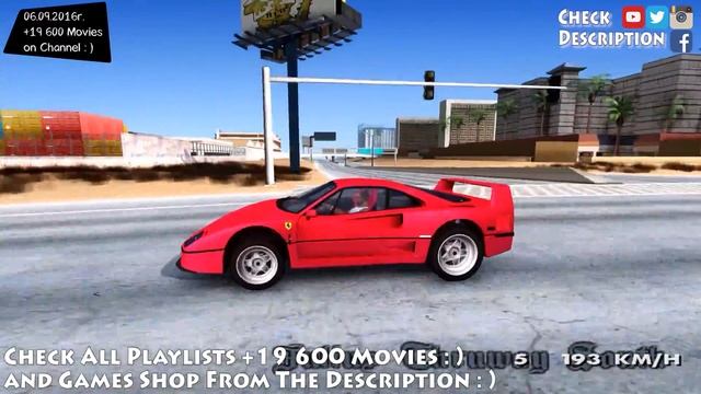 Ferrari F40 US Spec 1989 - GTA San Andreas 1440p / 2,7K _REVIEW смотреть онлайн