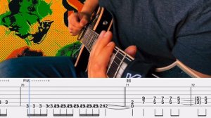 Sum 41- Mr. Amsterdam Cover (Guitar Tabs On Screen)