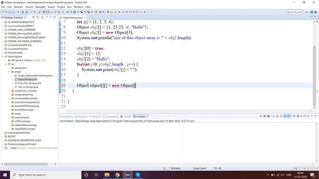 Object Array in Java