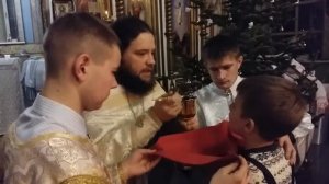 Причастие Святых Христовых Таин. Рождество Христово 2017г. рам Вознесения Господня село Спасское.