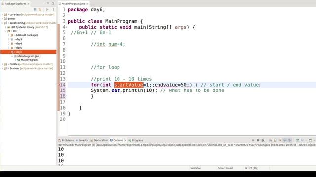 ? Day 6: Java Beginners Guide to For Loops - Recorded Session from Freshers Training" смотреть онлайн