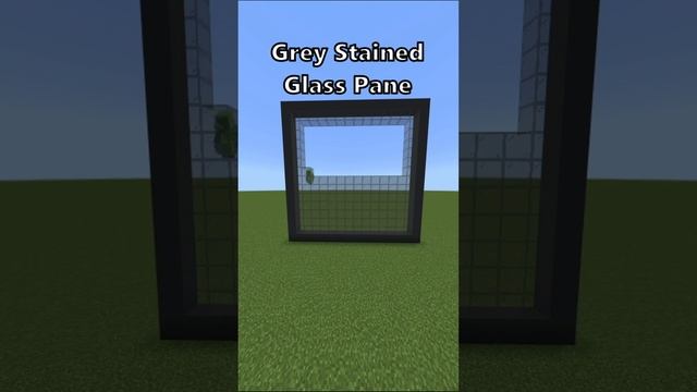 Grey Stained Glass Pane  #minecraftshorts #minecraft #minecraftpixelart