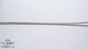 Плетение Колос - серебряная цепочка на шею.
