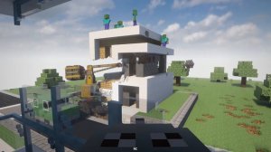 Wrecking Ball Crane Car in Realistic MINECRAFT Modern City in TEARDOWN