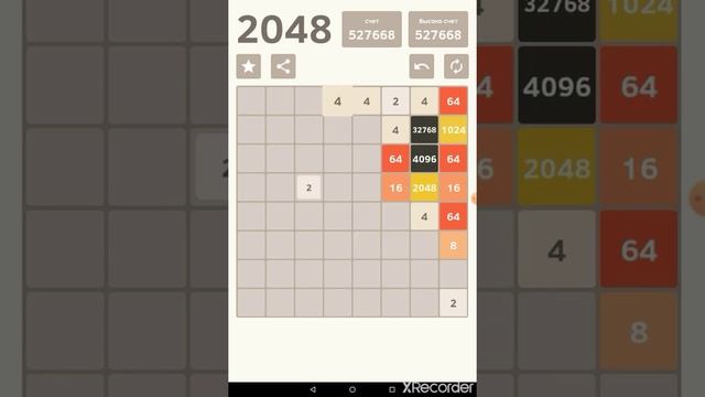 Прохождение игры 2048 на размере 8×8