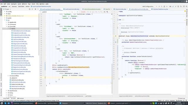 Медицинский проект на php фреймворке Symfony