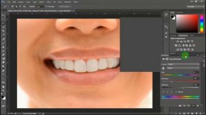 Changing color of Teeth's in Photoshop.