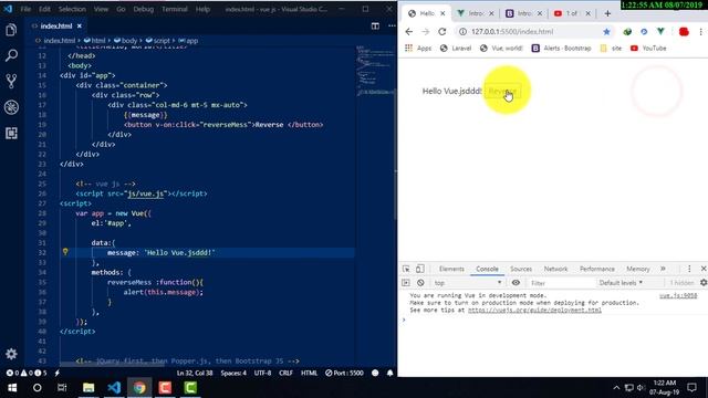 Vue js Bangla Tutorial | Vue js Handling User Input Part-03
