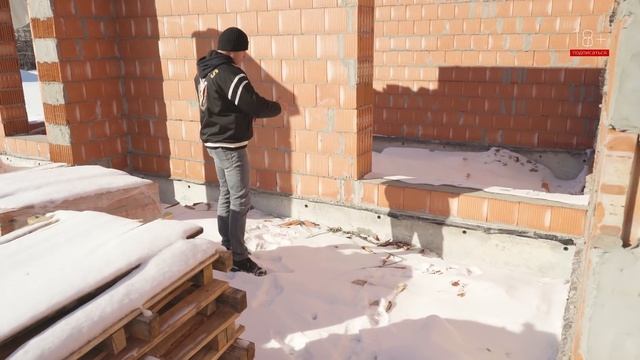 Одноэтажный дом с плоской крышей ⎮Керамоблок