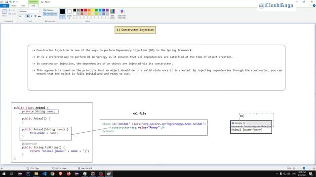 SpringCore-04. Overview of Dependency Injection using Constructor | #cloudraga