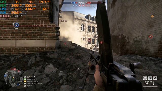 Battlefield 1 R7 2700X 4.3 DDR4 3533 Amiens 1080p Ultra 1080 Ti WC смотреть онлайн