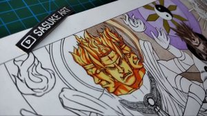 Drawing Naruto, Sasuke And Rikudou Sennin | Speed Drawing | ナルト